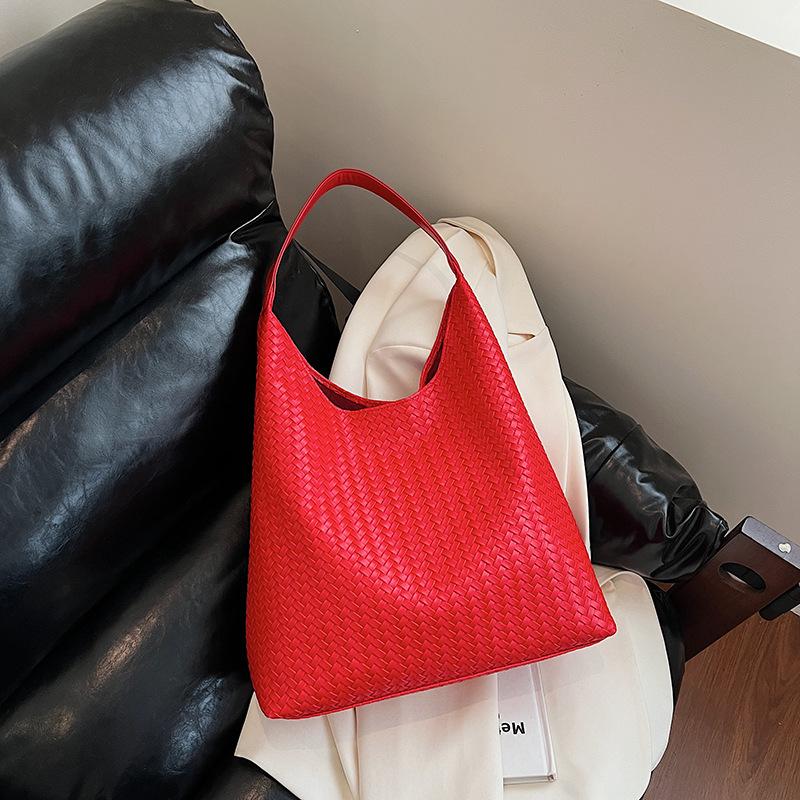 New niche design stylish and simple woven mother and child bag casual shoulder portable women's bag