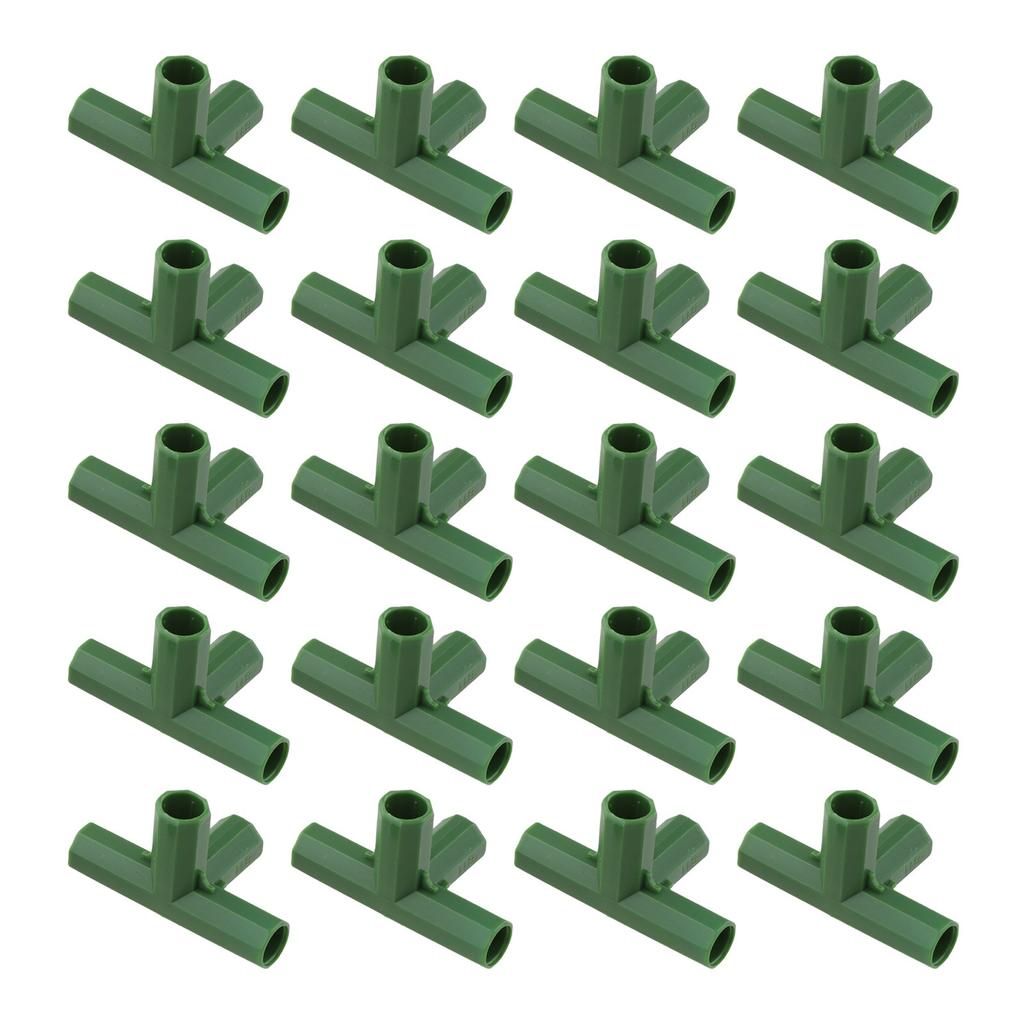11mm Green Plastic Frame Connectors for Reliable Garden Support 20 Pcs