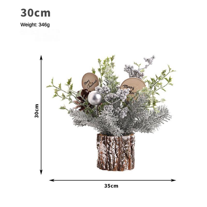 

Рождественское украшение Широко используется 346г Украшения для дома Модная маленькая рождественская елка с плюшевым сосновым украшением Прекрасная серебряный