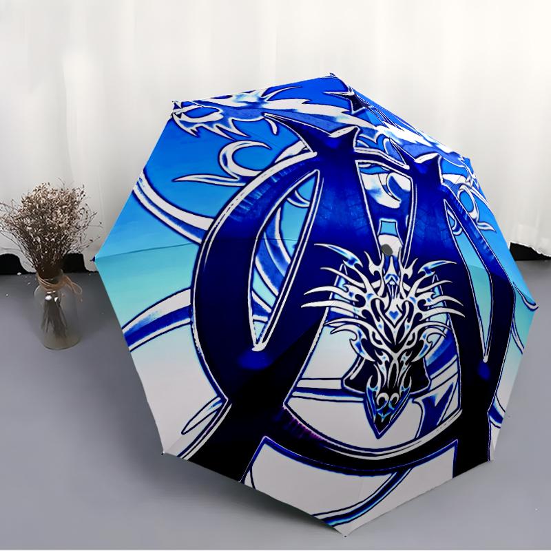Printed Marseille Folding Umbrella,Outdoor,Leisure,And Travel Umbrella,Durable Umbrella Fabric,Birthday And Holiday Gift