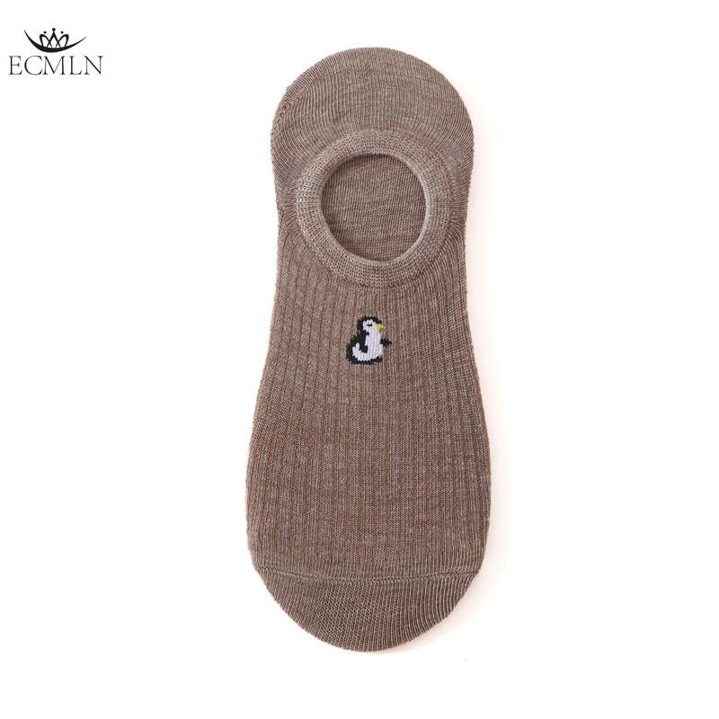 

Женские летние мультяшные дышащие неглубокие невидимые носки женские силиконовые нескользящие носки лодочки one size коричневый