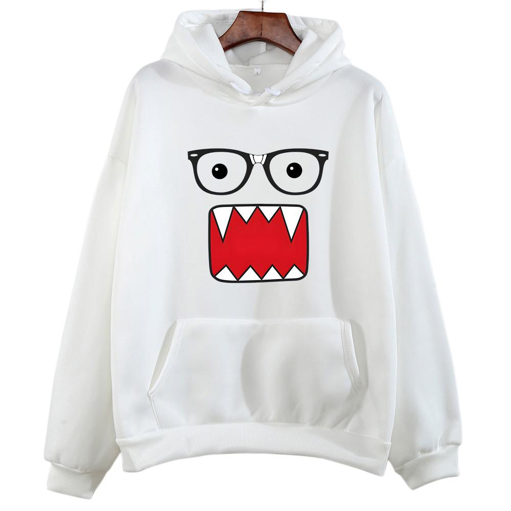 Domo Kun Print Sweatshirts Japanese Anime Clothing Graphic Hoodies Female/male Prevalent Sudaderas Autumn Winter Fleece Pullover