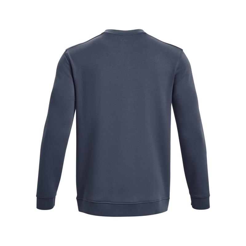 Under Armour Tour Tips Solid Color Crew Neck Golf Sweatshirt Men Sweatshirt Gray 1379735-044