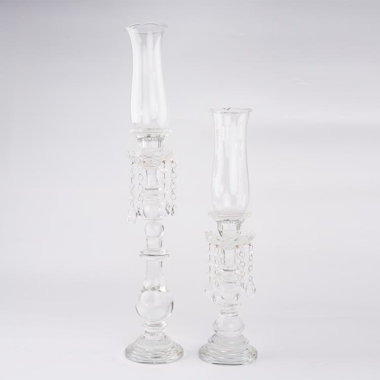 Wholesale Unique Nordic Style K9 Crystal Glass Candelabra Wedding Table Candle Holder Pendants (as the picture,120x120x500mm)