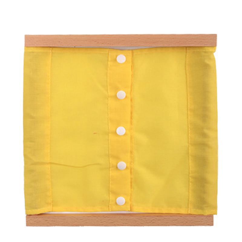 Kids Wooden Montessori Toys Toddler Practical Life Buttons Dressing Frame for Education Learnning