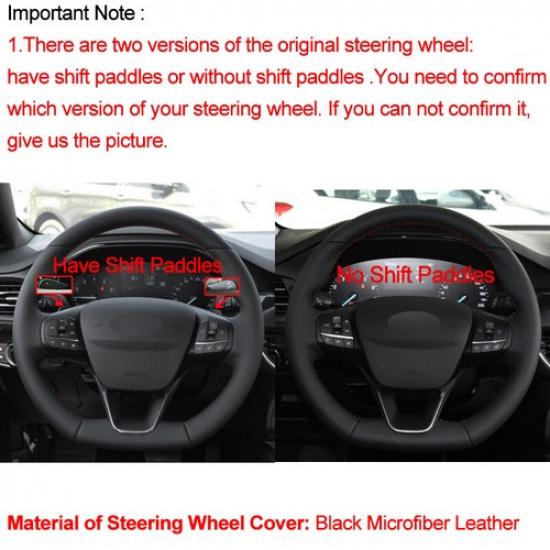 DIY Car Steering Wheel Cover For Ford Focus ST-Line 2018- Focus ST -