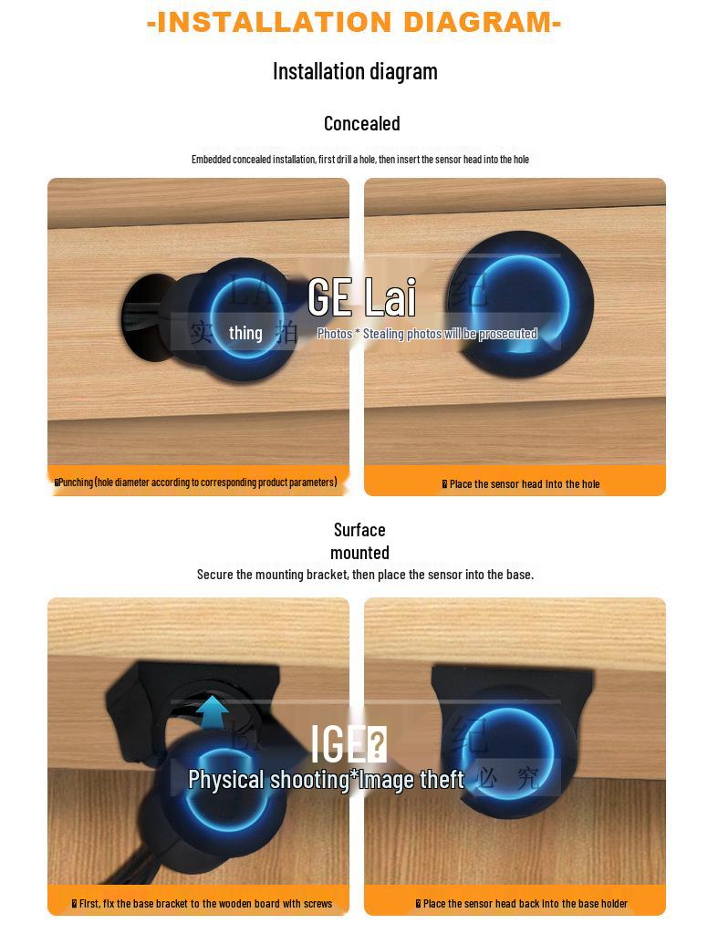 Detachable Touch Switch for DC12-24V LED Cabinet Light