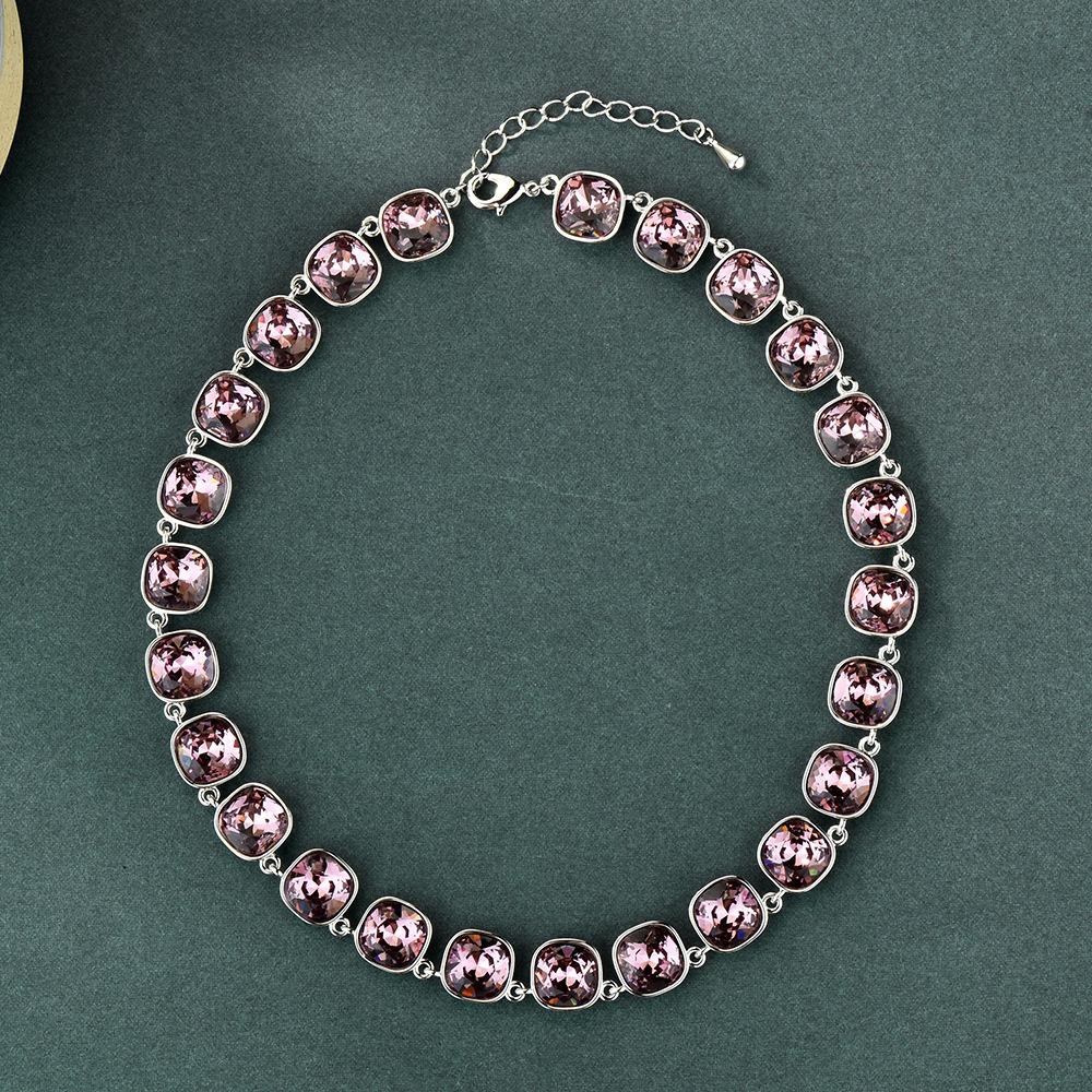 

Highend Fashion Choker Necklace For Women With Dazzling Crystal Embellishments And Style Trendy фіолетовий
