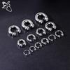ZS 1 Piece 2/4/6/8G Stainelss Steel Horseshoe Nose Ring Men Internal Threaded Large Gauge Piercings Ear Expander Septum Piercing