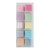 Misaki Tsumami Zaiku Chirimen Material Kit - Pre-cut Plain Fabric (3cm x 3cm, Japanese Fabric) for Hair Accessories, DIY Crafts - 100 Sheets (10