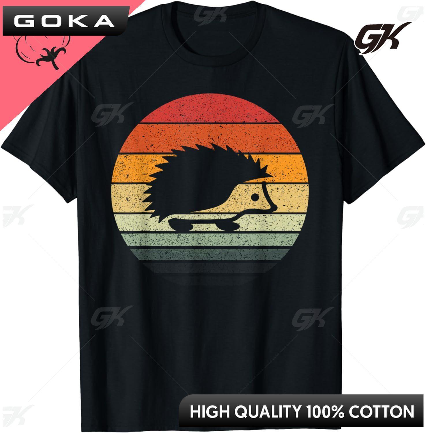 Vintage Retro Sunset Hedgehog TShirt 90s Grunge T Shirts Graphic T Shirts Vintage Clothes Tops Women Clothes Camiseta S