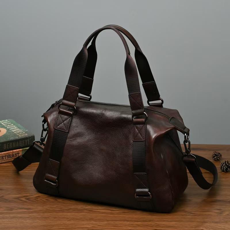 

Explosive Tree Cream Top Layer Cowhide Casual Men s and Women s Bag