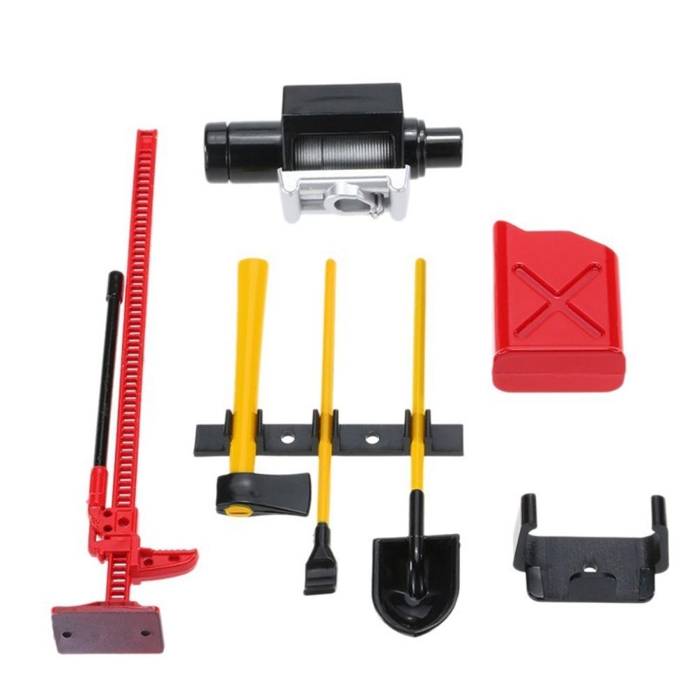 6pcs 1/10 Scale Garage Tools Set Plastic RC Crawler Parts for SCX10 TRX4 D90 CC01
