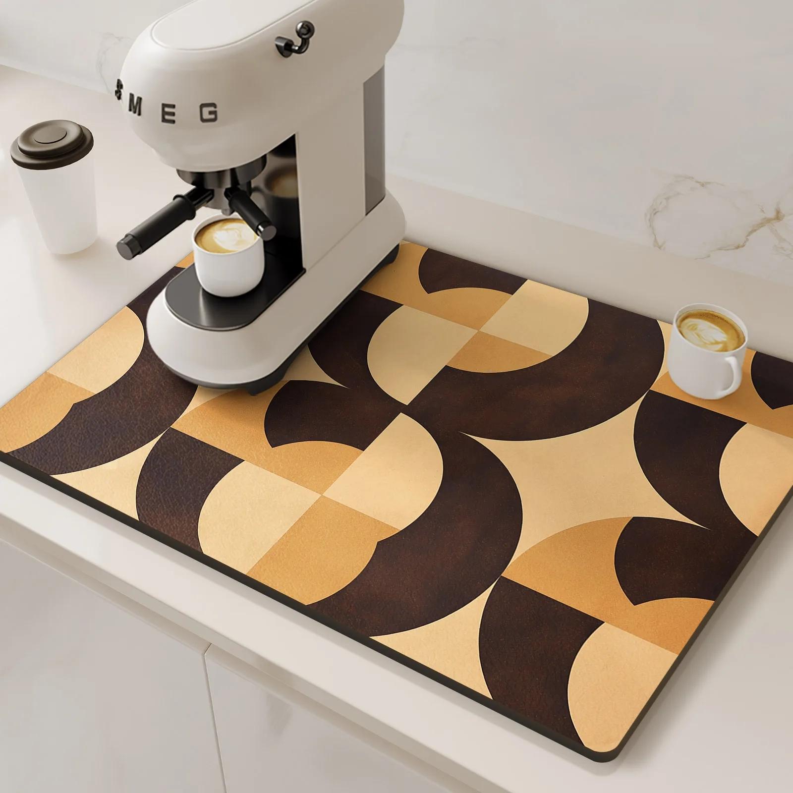 

Non-slip Coffee Machine Mat Drain Pad Quick Dry Dish Drying Mats for Kitchen Tableware Faucet Placemat Home Outdoor Dinnerware 40x60cm