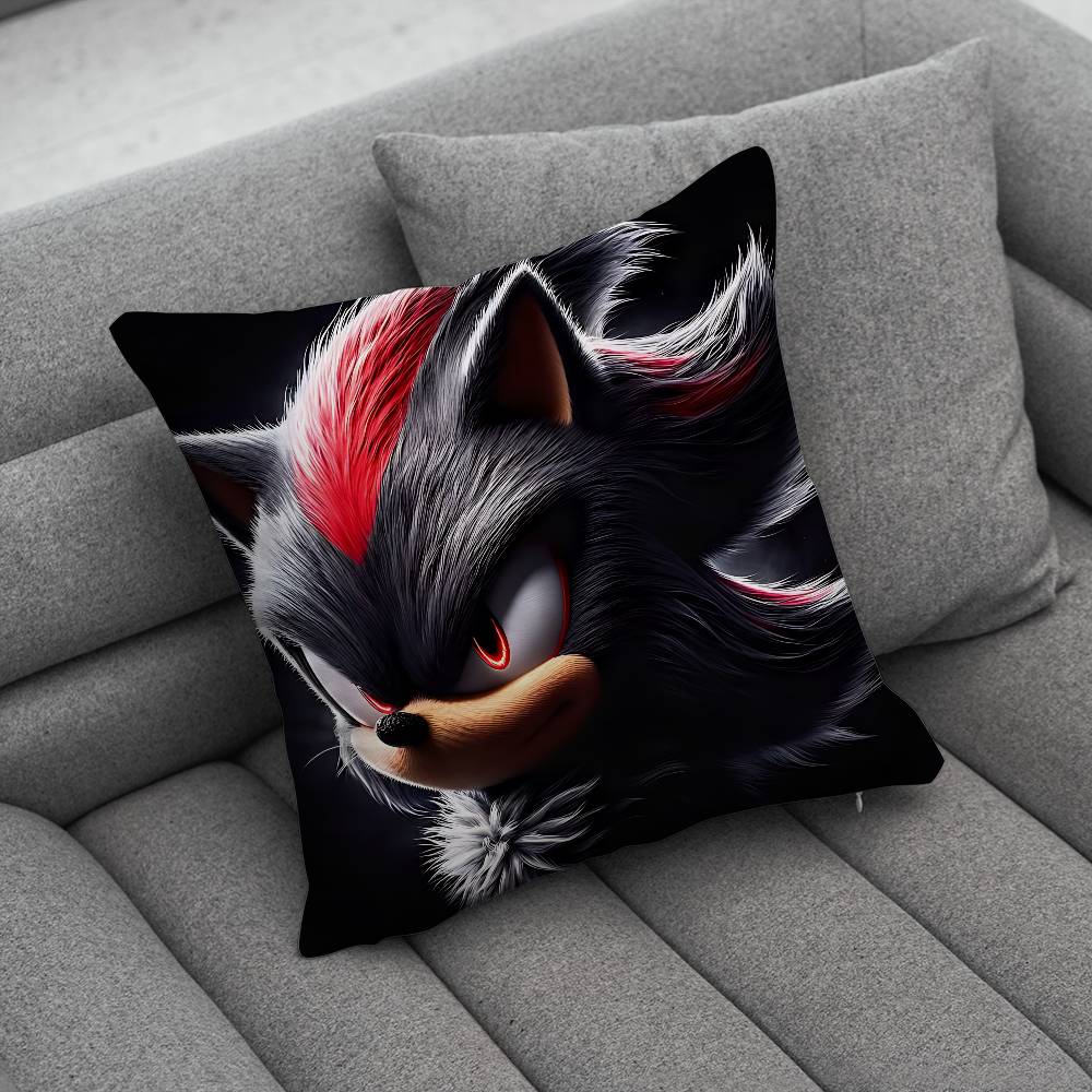 SShadow the HHedgehogS Pillow Case For Home Bedroom Car Office Decoration Living Room Sofa Cushion Cover Suitable