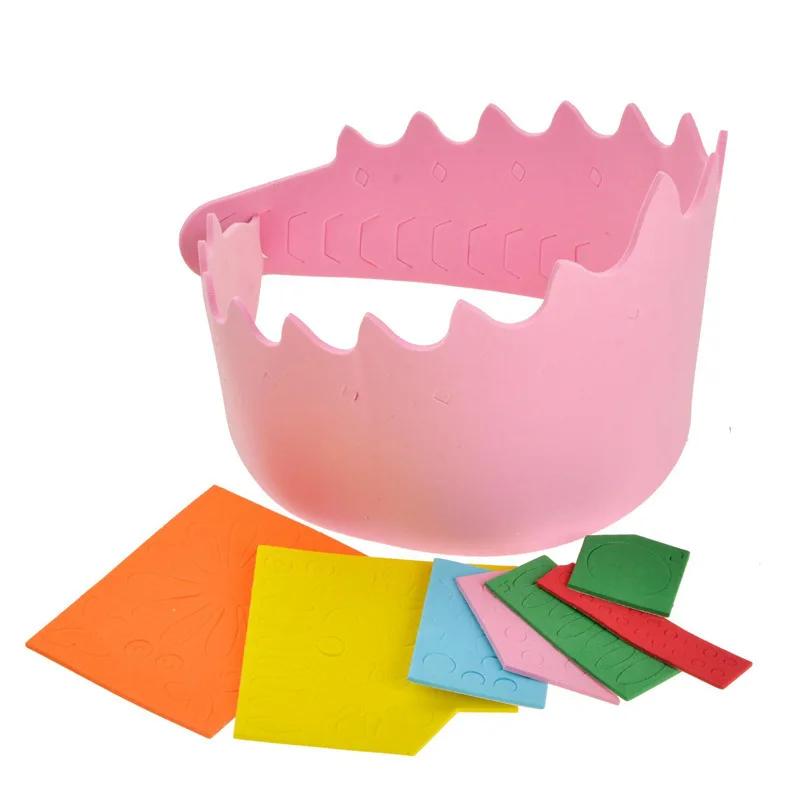 1Pcs EVA Birthday Hat Caps Adorable Exquisite DIY Creative Party Caps Tiara Crown 3D Puzzle for Baby Party Prop Birthday Gift