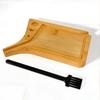 3pcs Wooden Bamboo Trays Rolling Papel Para Fumar with Brush Holder Dinner Plate Serving Table Plate Storage Tray