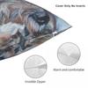 Irischer Wolfshund Kunst Kissenbezug Polyester Leinen Samt Bedruckt Reißverschluss Dekoration Wurfkissenbezug Heimkissenbezug