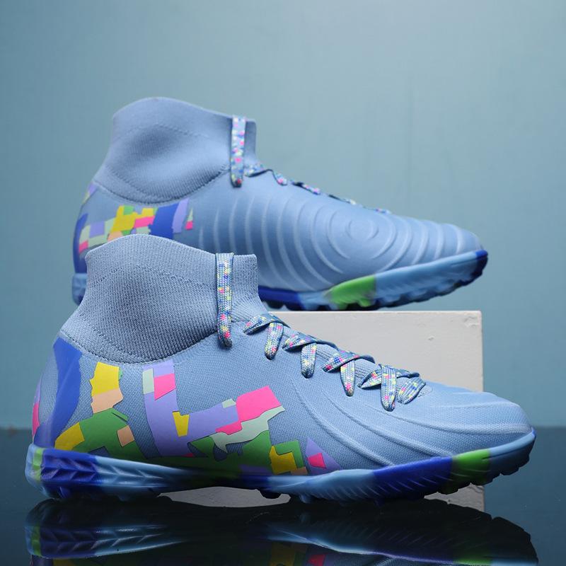 Manufacturer Professional Competition Indoor New GX Moon Fury Assassin High-top Broken Nails Men's and Women's Football Shoes