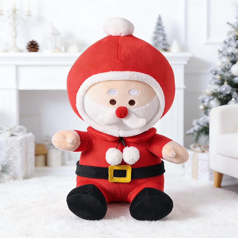 Cute Christmas Plush Doll Snowman Gingerbread Man Christmas Tree Santa Claus Doll Holiday Decoration Gift