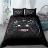 Game Controller Duvet Cover Set 3D Gamepad with Button King Queen Full Twin Size Comforter Cover for Kids Polyester Bedding Set