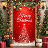 Xmas Backdrop Festive Pattern Holiday Background Christmas Decor Banner Gold Ornaments Festive Display For Christmas Eve Holiday