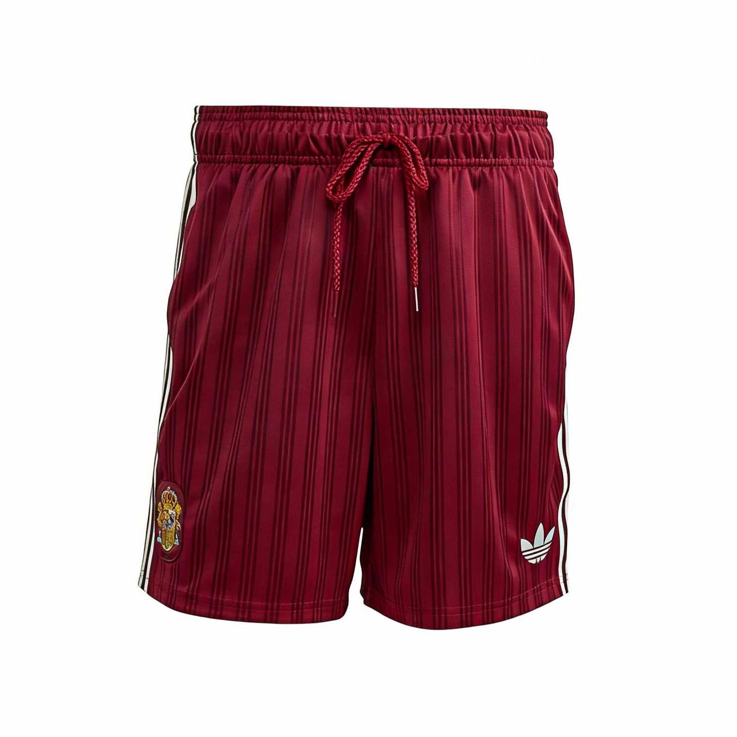 Adidas Spain Originals Shorts Team Coll Burgundy Men Bottoms Red JZ2257 S