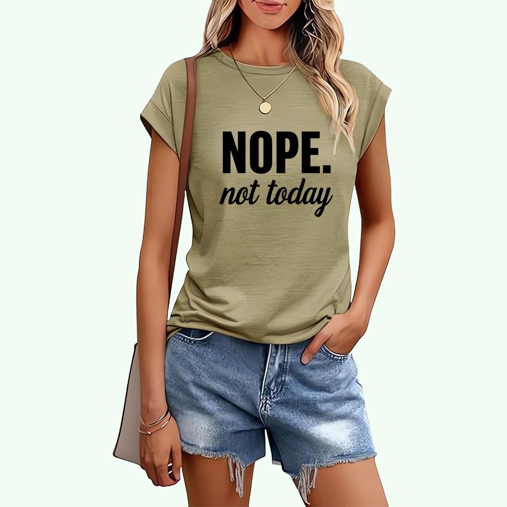 Kobiety Moda Nadruk z Literami T-shirt Wiosna&lato Casualowy Top z Krótkim Rękawem Panie Okrągły Dekolt Koszulka