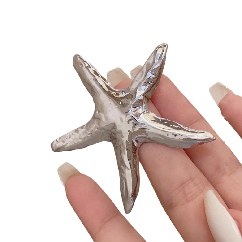 Corsage Pin Starfish Shape Brooch Unique Brooch Pin Clothing Brooch Alloy Texture for Friendship and Celebration