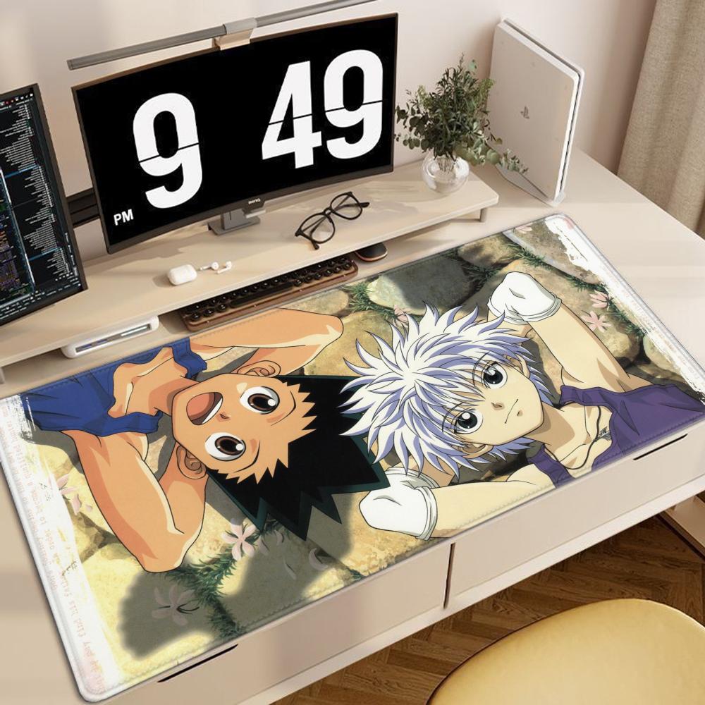 Großes Mauspade Hunter x hunter Mauspade XXL Gaming Zubehör Büro Gamer Tastatur Schreibtischmatte Rutschfest Laptop Anime Mauspade