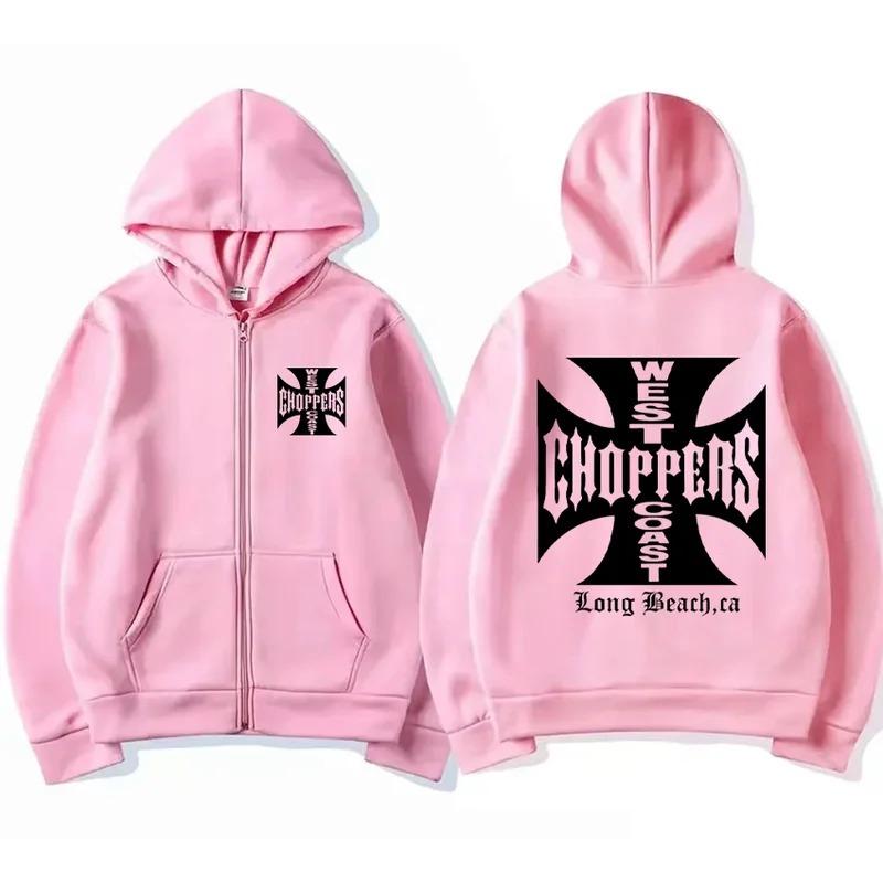 Paul Walker T-Shirt West Coast Choppers Retro Print Hoodie Herren Mode Top Hip-Hop Jacke Reißverschlussjacke Heißer Verkauf Streetwear