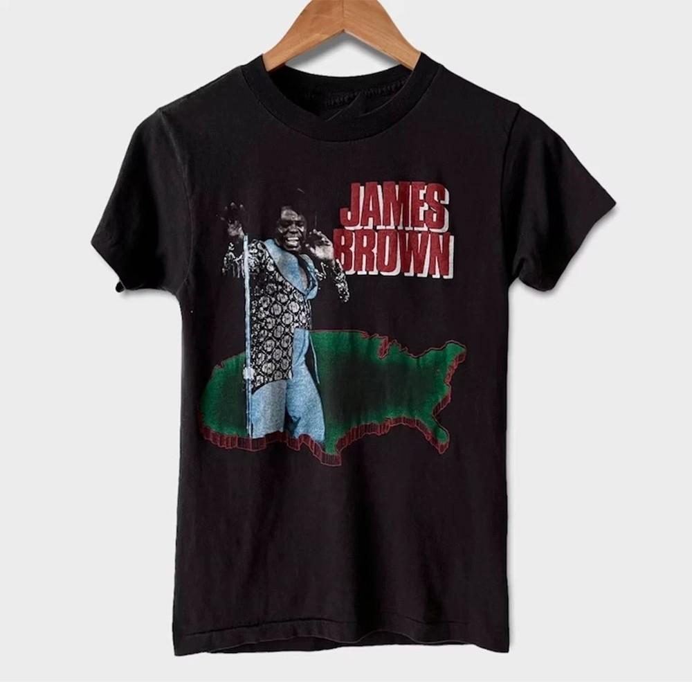 1986 James Brown Vintage Tour Band Soul Tee  80s S-4XL COTTON BL1741 Unisex T-Shirt S