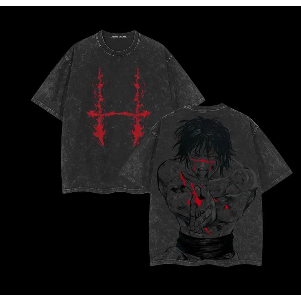 

Hot Anime Jujutsu Kaisen Choso Graphic Tee Men Short Sleeve Clothing Washed Cotton Tshirt Casual T-shirt Harajuku Retro T Shirt S