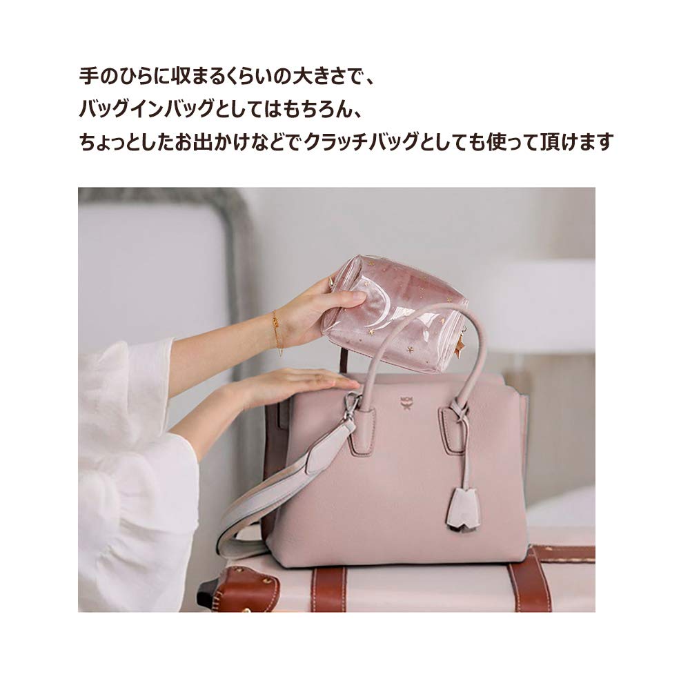 NEOVIVA Makeup Mini Large Cosmetic Perfect for Everyday Business and Size Jelly Pink Pouch, Wallet, Functional, Capacity, Storage, Fashionable,