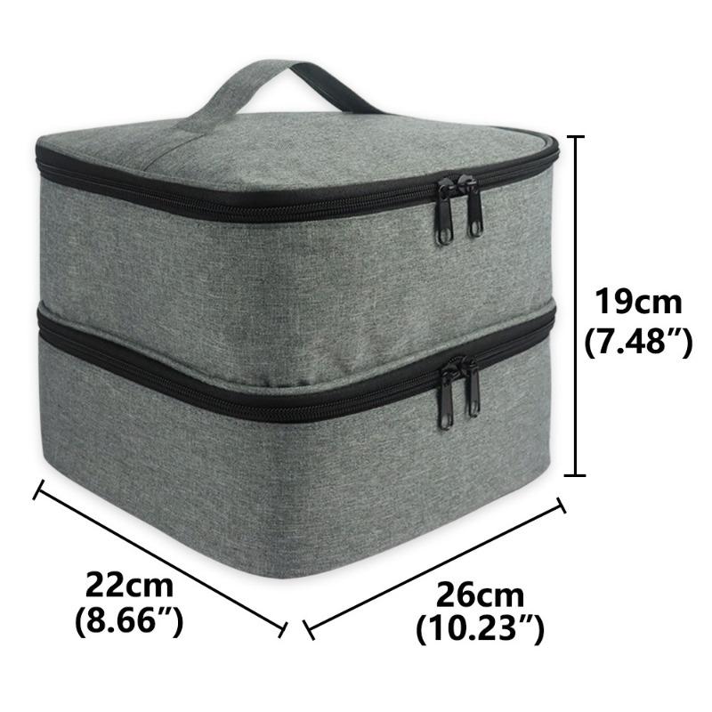 Nail Polish Storage Bag Essential Oil Bag Cosmetic Nail Care Kit Nail Care Tool Storage Box Double Layer 30 Compartment LIJIAO