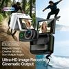Portable Palm-Sized Action Camera with 2.0in Flip Screen 1080P 4K HD Magnetic Detachable Mini Cam for Day or Night Vlog Shooting