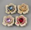 Fashion Exquisite Rhinestone Crystal Flower Brooch for Women Clothing Coat Jewelry Accessries Gifts