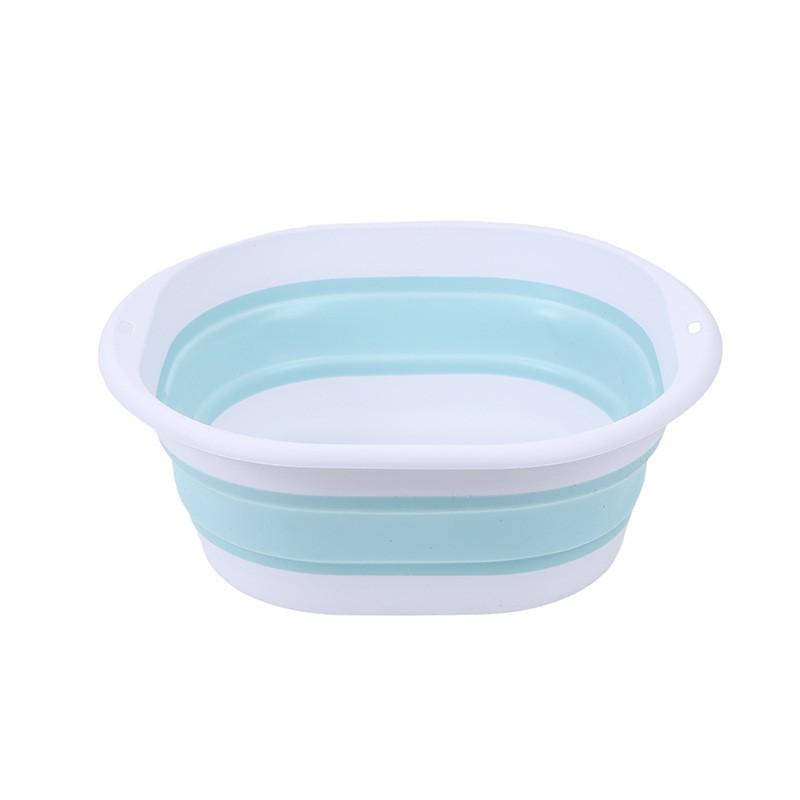 Foldable, Thickened Plastic Basin for Home Use: Face Wash, Veggie Washing, Portable Laundry - Retractable and Space-Saving Design.