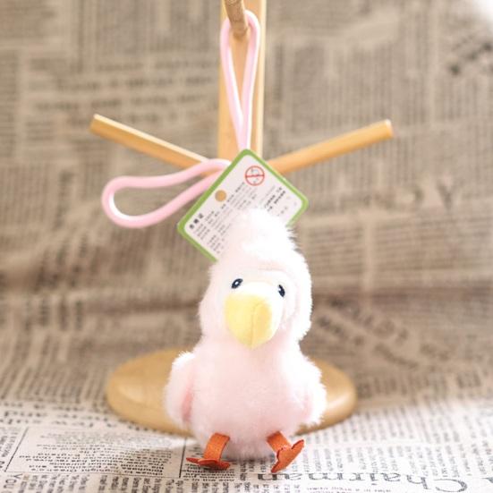 Cute Simulated Bird Plush Keychain, Small Parrot Stuffed Animal Pendant, Soft Sparrow Toy for Bag Backpack Purse, Cartoon Key Ring Charm Gift