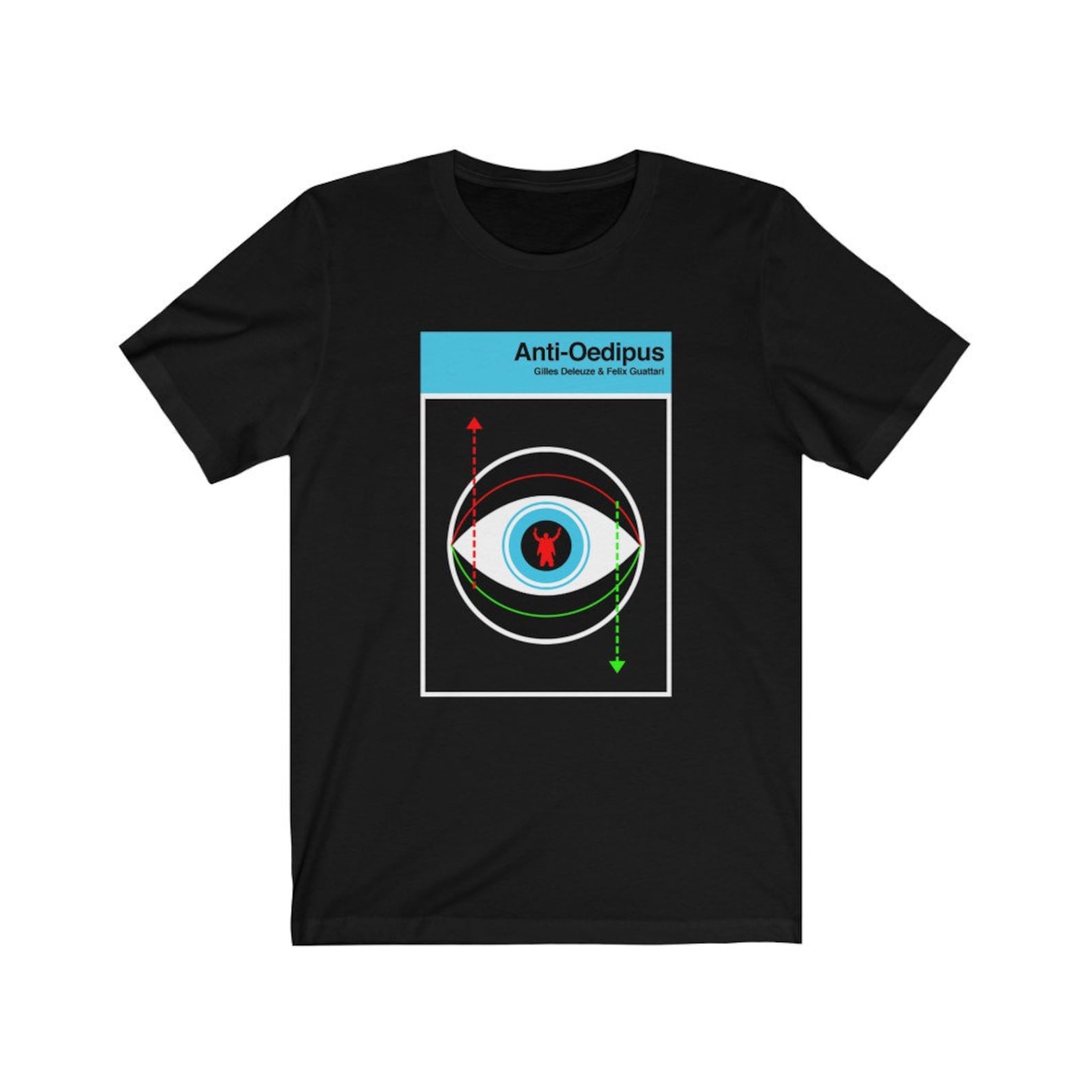 Deleuze and Guattari Retro Anti-Oedipus Philosophy T-shirt S