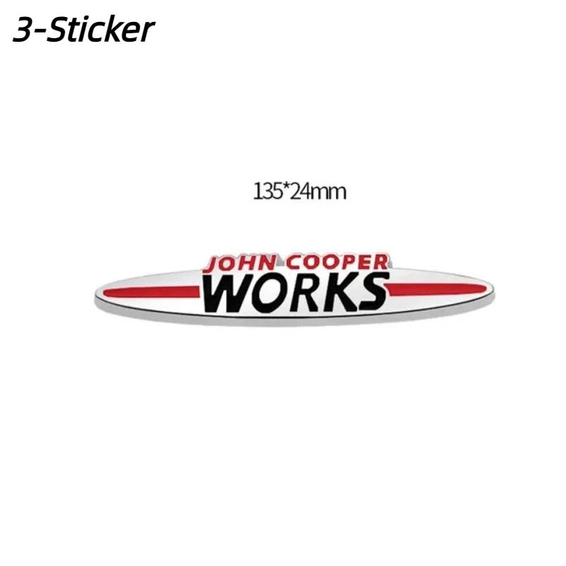 Metal JCW John Cooper Works Emblem Badge Decals For Mi-ni Coopers Clubman Countryman R50 R52 R53 R55 R56 R57 R58 F55