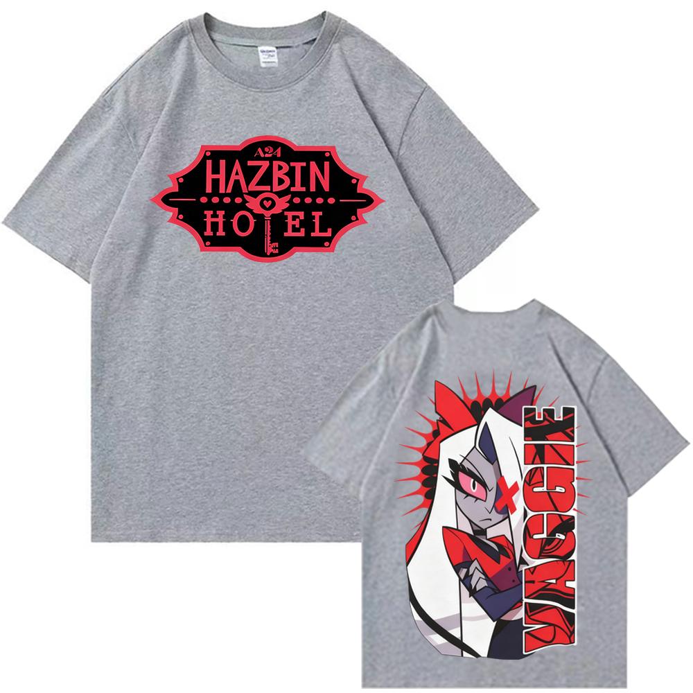 Hazbin Hotel Vaggie Tshirt Unisex Women Harajuku Short Sleeve Oneck Casual Shirt Gift SpringSummer New Arrivals Pure Cotton Tees