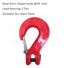 High Strength Crane Lifting 80 Level Goat-horn Shape Clasp With Lock,Australian Style Grab Hook Bearing Weight 1-5 Ton