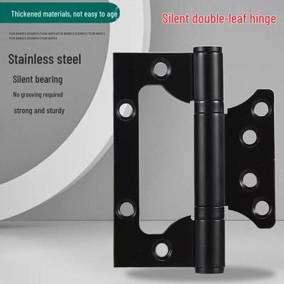 4/5 Inch No-Mortise Silent Folding Hinge, Thickened 304 Stainless Steel for Wooden Doors