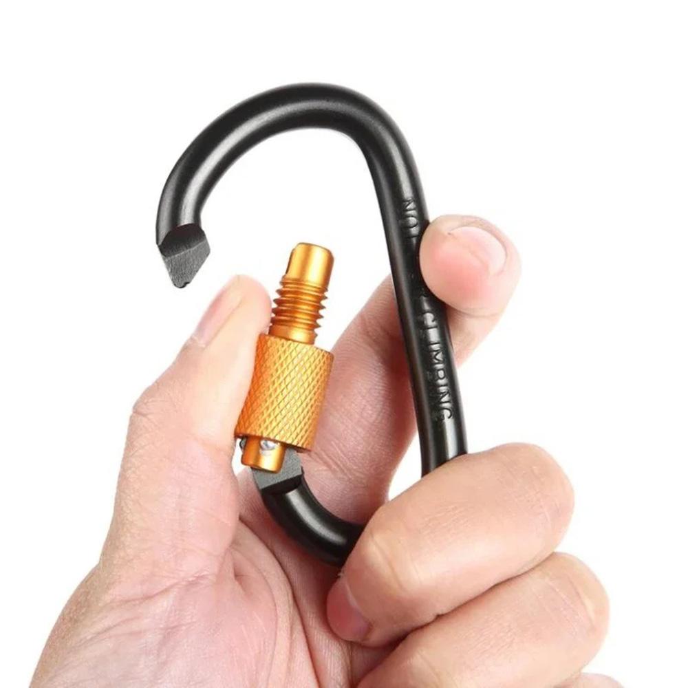 10pcs Carabiner Hooks Outdoor Travel Camping Buckle Clip Aluminum Alloy Survival Snap Hook Gear.