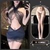 Sexy Lingerie Women's Sexy Tight Neck Lace Secretary Uniform Soft Yarn Hip Skirt Maid Suit