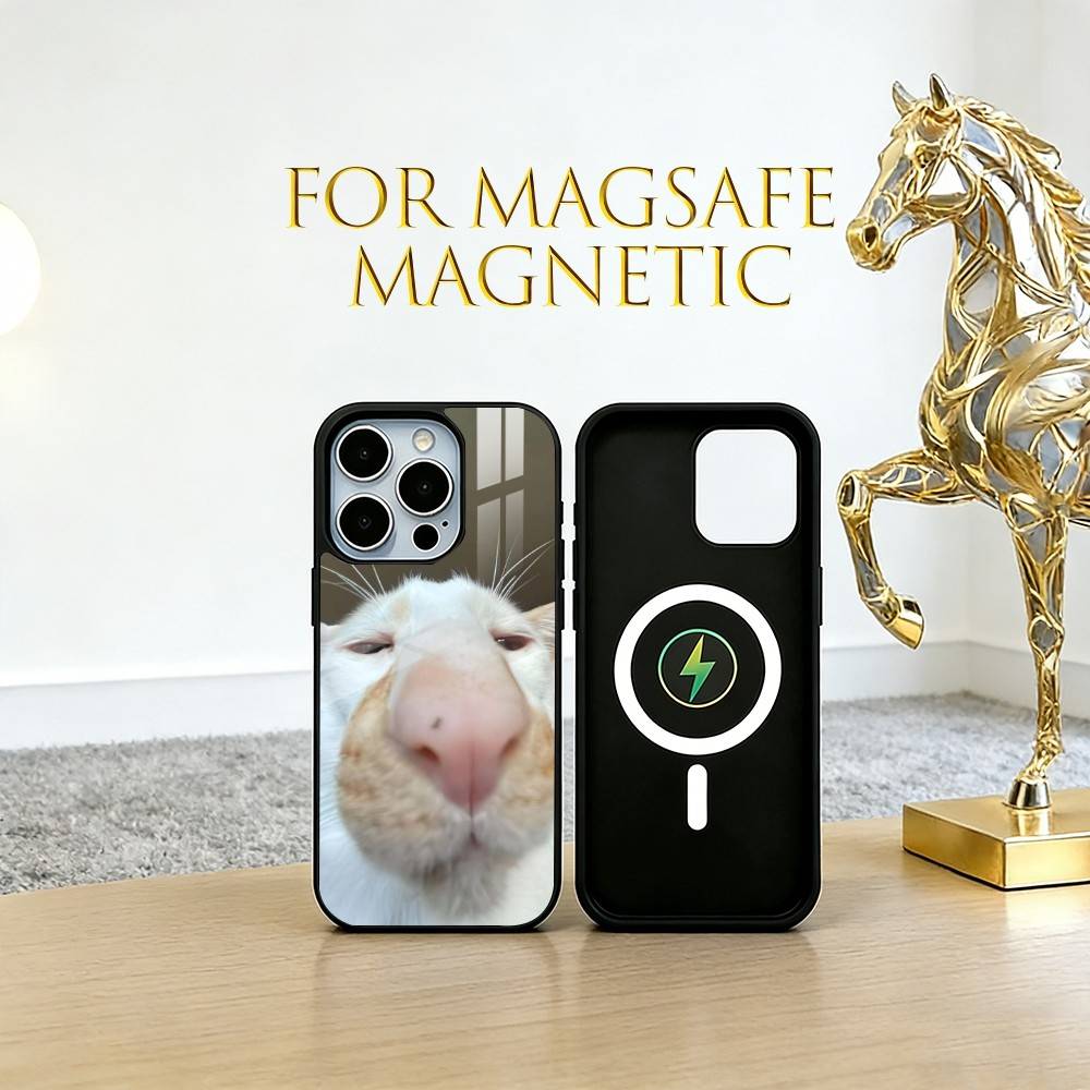Funny Cat Phone Case Phone Case For iPhone17,16,15,14,13,12,11 Plus,Pro Magnetic For Magsafe Wireless Charging