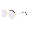 Fashion New Polygon Creative Transparent Ocean Lens Sunglasses Octagonal Trendsetter Sunglasses Metal Frame Glasses
