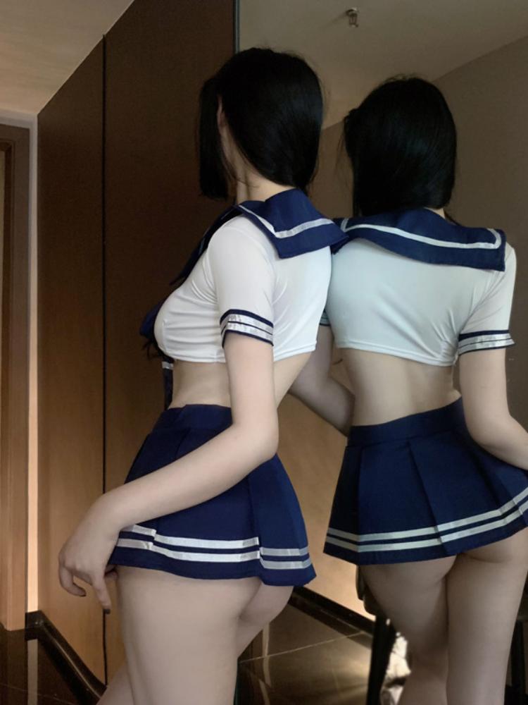 Sexy Cosplay Lingerie Student Uniform Anime School Girl Erotic Crotchless Lolita Underwear Dress Women Role Play Costumes Outfit