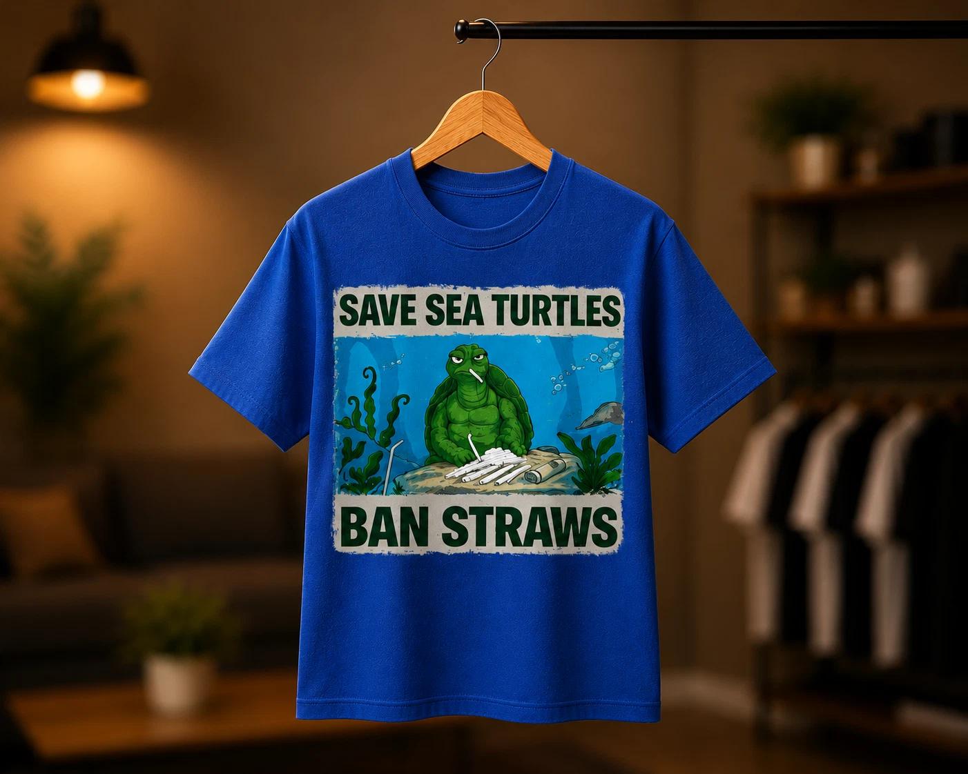 Save the Turtles Parody | Funny Graphic T-Shirt | Adult Humour Offensive Joke S